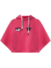 Chiara Ferragni Fuchsia Cotton Eye Star Cropped Sweatshirt In Fuchsia