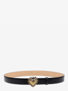 Dolce & Gabbana Black Leather Belt In Brown