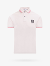 Stone Island Rose Quartz Short Sleeve Polo Shirt In Pink