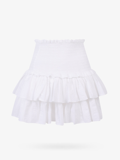 Dondup Cotton Mini Skirt - Atterley In White