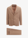Tagliatore Stretch Cotton Suit - Atterley In Beige
