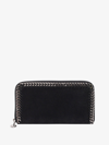 Stella Mccartney Falabella Chain Detail Zip-around Wallet In Black