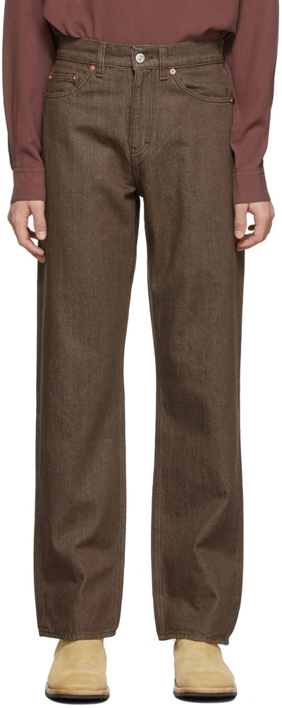 Our Legacy Brown Straight Jeans In Light Brown