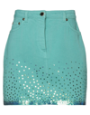 Alberta Ferretti Denim Skirts In Green