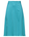 Dondup Midi Skirts In Turquoise