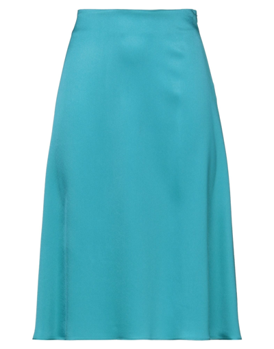 Dondup Midi Skirts In Turquoise