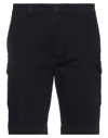 Brian Dales Man Shorts & Bermuda Shorts Midnight Blue Size 30 Cotton, Elastane