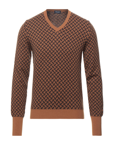 Drumohr Sweaters In Dark Brown