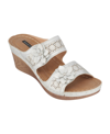 Gc Shoes Women's Cie Wedge Slide Sandals In Silver-tone