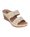 Gc Shoes Women's Cie Wedge Slide Sandals Women's Shoes In Gold-tone