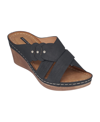 Gc Shoes Women's Dorty Wedge Sandals In Black