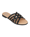 Gc Shoes Sage Womens Embellished Strappy Slide Sandals In Black