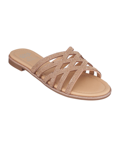 Gc Shoes Women's Sage Flat Slide Sandals Women's Shoes In Gold