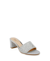 Jewel Badgley Mischka Della Sandal In Silver Glitter