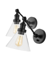 Jonathan Y Cowie Adjustable Led Wall Sconce, Set Of 2 In Black