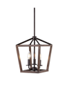 Jonathan Y Oria 3-light Iron Farmhouse Industrial Lantern Led Pendant In Black