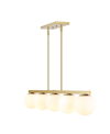 JONATHAN Y LUCA PARISIAN 5-LIGHT MODERN GLAM IRON GLOBE LINEAR LED PENDANT