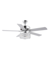 JONATHAN Y KRISTIE 3-LIGHT MODERN GLAM DRUM LED CEILING FAN WITH REMOTE
