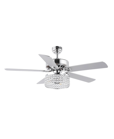 Jonathan Y Kristie 3-light Led Ceiling Fan In Silver