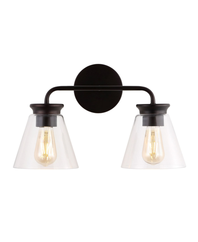 Jonathan Y Kondo 2-light Modern Farmhouse Iron Led Vanity In Black