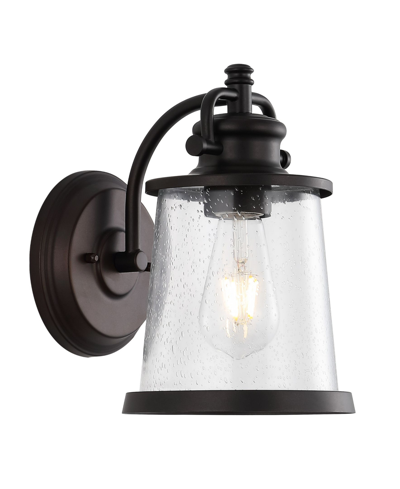 Jonathan Y Marais Vintage-like Rustic Led Outdoor Lantern In Black