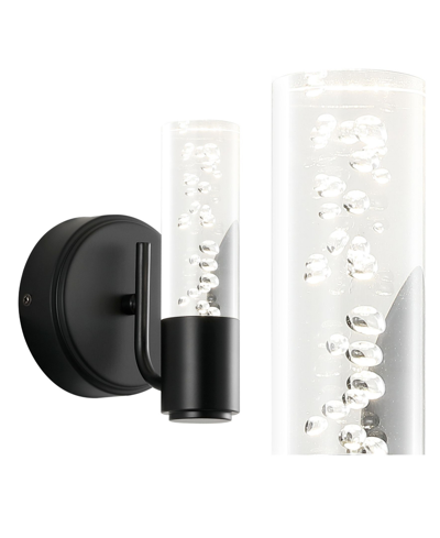 Jonathan Y Bolha 1-light Minimalist Modern Bubble Integrated Led Vanity Light In Black