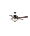 JONATHAN Y MORAVIA 5-LIGHT FARMHOUSE RUSTIC IRON STAR SHADE LED CEILING FAN WITH REMOTE