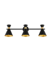 Jonathan Y Elroy 3-light Iron Retro Contemporary Led Track Light In Black