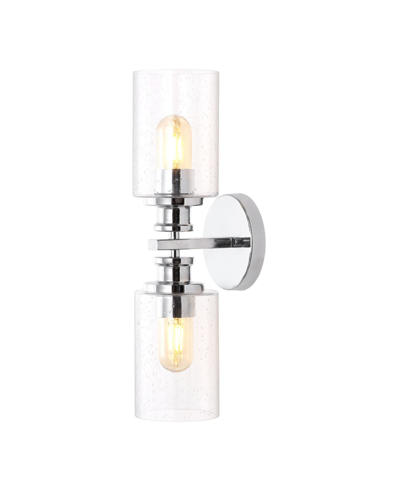 Jonathan Y Jules Edison Cylinder 2-light Farmhouse Contemporary Led Vanity In Silver