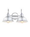 Jonathan Y Frisco 2-light Farmhouse Industrial Led Vanity In Silver-tone