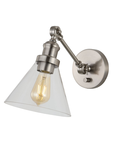 Jonathan Y Cowie Adjustable Led Wall Sconce In Silver-tone
