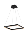 Jonathan Y Nero Square Contemporary Modern Integrated Led Pendant Light In Black