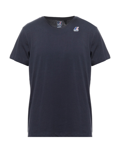 K-way Man T-shirt Midnight Blue Size S Cotton In Gray