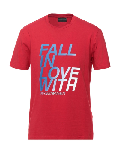 Emporio Armani T-shirts In Red