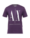 Armani Exchange T-shirts In Purple