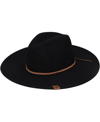 New Era Women's Black San Francisco 49ers Willow Wide Brim Fedora In Black