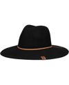 New Era Women's Black Cleveland Browns Willow Wide Brim Fedora In Black