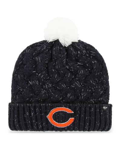 47 Brand Women's Navy Chicago Bears Fiona Logo Cuffed Knit Hat With Pom