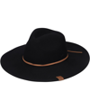New Era Women's Black San Francisco 49ers Willow Wide Brim Fedora In Black