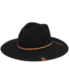 New Era Women's Black Tampa Bay Buccaneers Willow Wide Brim Fedora In Black