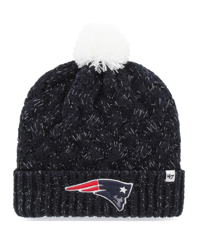 47 Brand Women's Navy New England Patriots Fiona Logo Cuffed Knit Hat With Pom