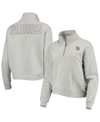 THE WILD COLLECTIVE WOMEN'S THE WILD COLLECTIVE GRAY SAN DIEGO PADRES TWO-HIT QUARTER-ZIP PULLOVER TOP