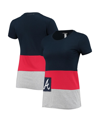 REFRIED APPAREL WOMEN'S REFRIED APPAREL NAVY ATLANTA BRAVES FITTED T-SHIRT