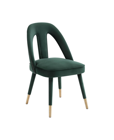 Tov Furniture Petra Velvet Dining Side Chair In Green