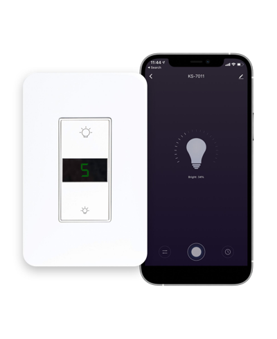Jonathan Y Smart Lighting Led Display Dimmer Switch - Wi-fi Remote App Control In White