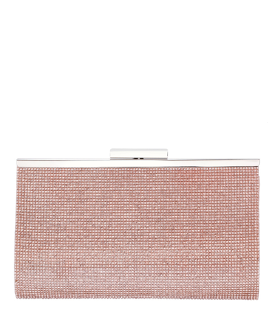 Nina Women's Crystal Frame Clutch In Rose Gold