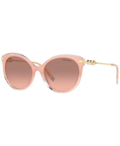 Tiffany & Co Tf4189b Polyamide And Acetate Cat-eye Sunglasses In Pink Gradient