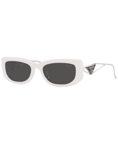 Prada Symbole Rectangular Women's Sunglasses, Pr 14ys In Talc