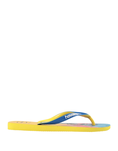 Havaianas Toe Strap Sandals In Bright Blue