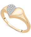 WRAPPED DIAMOND HALF HEART CLUSTER RING (1/10 CT. T.W.) IN 14K GOLD, CREATED FOR MACY'S